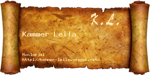 Kammer Leila névjegykártya
